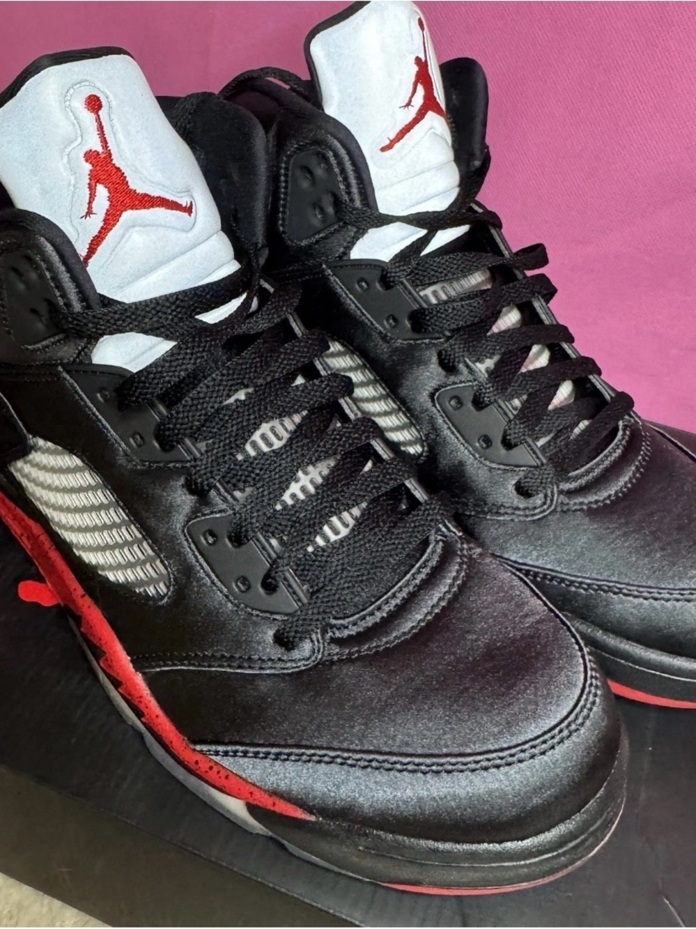 Air Jordan Retro 5 Black and Red Men's Basketball Sneakers 2018